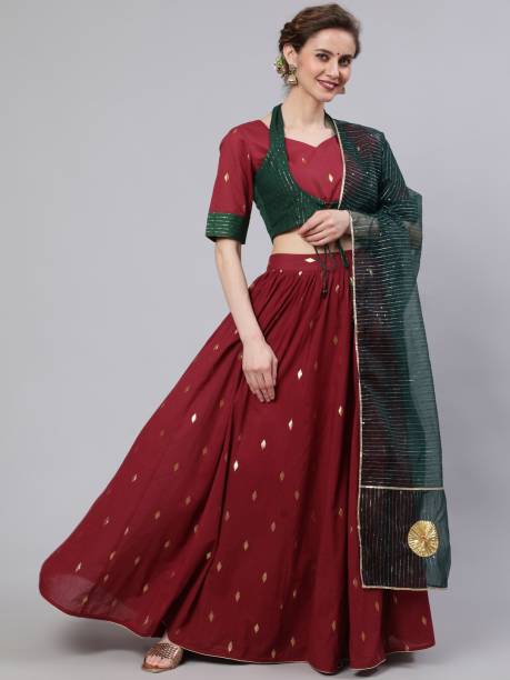 Embellished Stitched Lehenga Choli Price in India