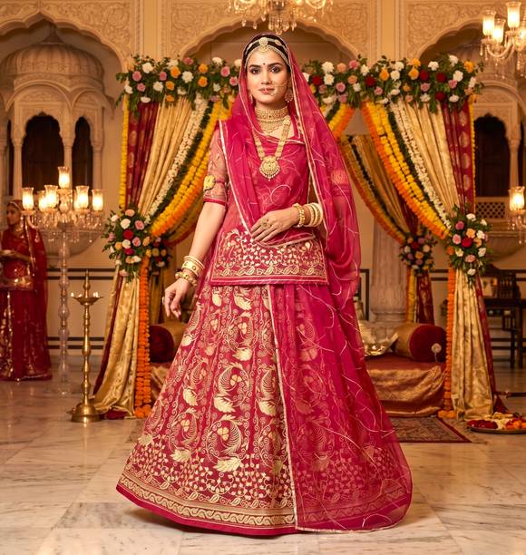 SHRIHARI BUSINESS Embroidered Semi Stitched Rajputi Poshak