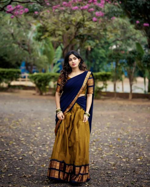 SWAMI STUDIO Self Design Semi Stitched Lehenga Choli - Image 3
