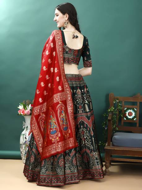SWAMI STUDIO Self Design Semi Stitched Lehenga Choli - Image 2