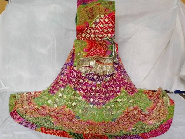 Embroidered Semi Stitched Lehenga Choli Price in India
