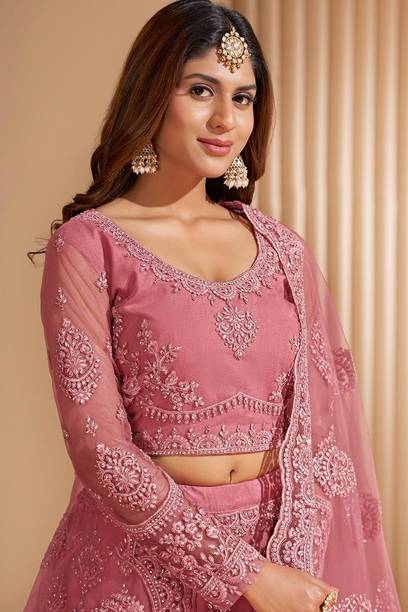 ZAALIMA FASHION Embroidered Semi Stitched Lehenga Choli - Image 4