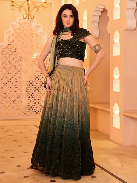 PURVAJA Digital Print Semi Stitched Lehenga Choli - Image 3