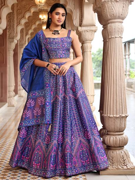 PURVAJA Self Design Semi Stitched Lehenga Choli - Image 5