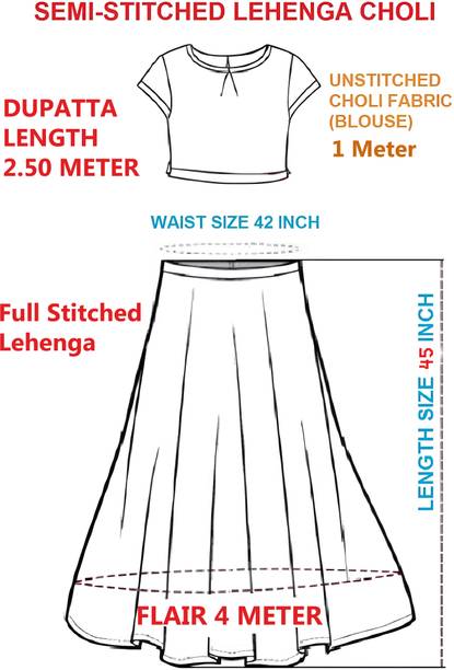 New Pooja Embellished Semi Stitched Lehenga & Crop Top - Image 7