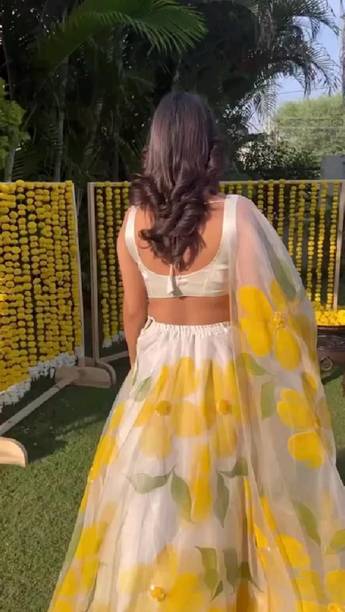 DHAANUFASHION Solid Semi Stitched Lehenga Choli - Image 2