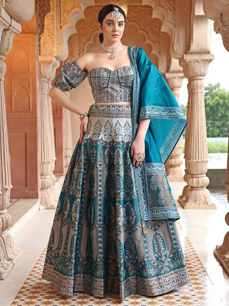 PURVAJA Self Design Semi Stitched Lehenga Choli - Image 5