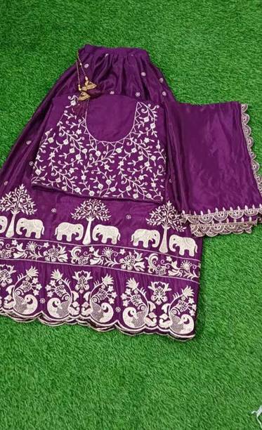 DHARMISHTHA Embroidered Semi Stitched Lehenga Choli - Buy DHARMISHTHA Embroidered Semi Stitched Lehenga Choli Online at Best Prices in India |... - Image 3