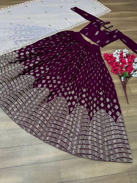 RITCHER Embroidered Stitched Lehenga Choli - Buy RITCHER Embroidered Stitched Lehenga Choli Online at Best Prices in India | galgota.in - Image 4