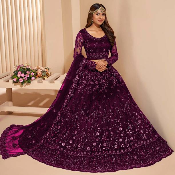 PATDOM Embroidered Semi Stitched Lehenga Choli - Image 3
