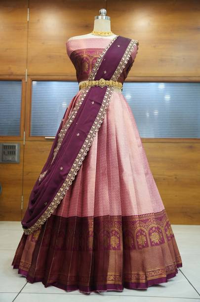 Fabcartz Self Design Semi Stitched Lehenga Choli