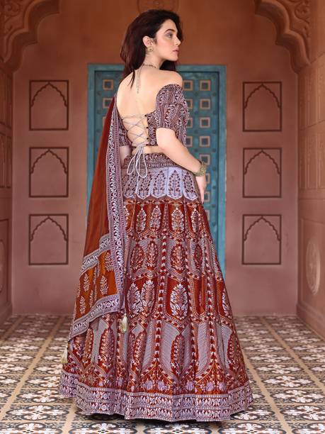 PURVAJA Self Design Semi Stitched Lehenga Choli - Image 2