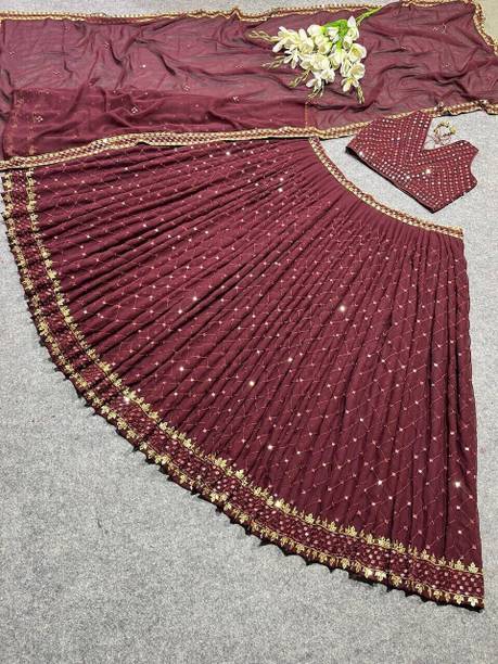 credebs Embroidered Semi Stitched Lehenga Choli - Image 4