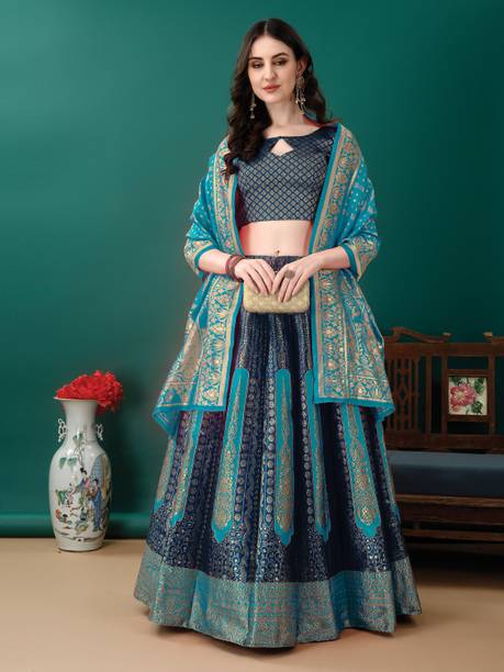 SHREE SANT SAREES Self Design Semi Stitched Lehenga Choli - Buy SHREE SANT SAREES Self Design Semi Stitched Lehenga Choli Online at Best Prices in... - Image 5