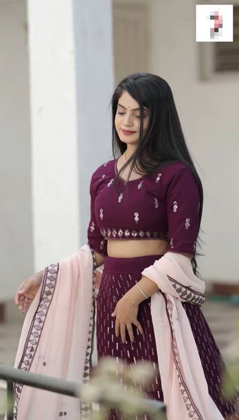RITCHER Embroidered Stitched Lehenga Choli - Buy RITCHER Embroidered Stitched Lehenga Choli Online at Best Prices in India | galgota.in - Image 6