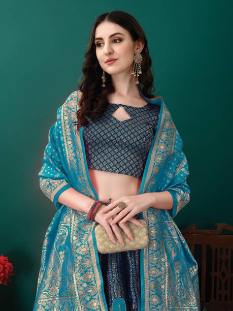 SHREE SANT SAREES Self Design Semi Stitched Lehenga Choli - Buy SHREE SANT SAREES Self Design Semi Stitched Lehenga Choli Online at Best Prices in... - Image 4
