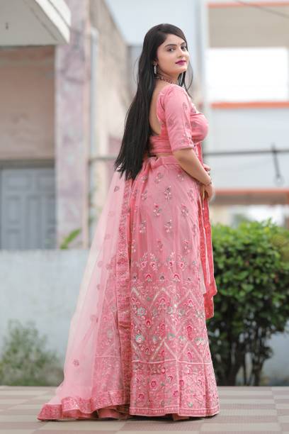 VD-TNG Embroidered Semi Stitched Lehenga Choli - Image 4