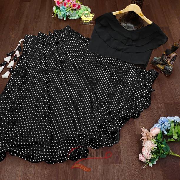 ENCLIQ Polka Print, Printed Stitched Lehenga & Crop Top - Buy ENCLIQ Polka Print, Printed Stitched Lehenga & Crop Top Online at Best Prices in... - Image 3