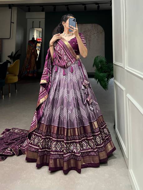 AAYUSHYAM ENTERPRISE Self Design Semi Stitched Lehenga Choli