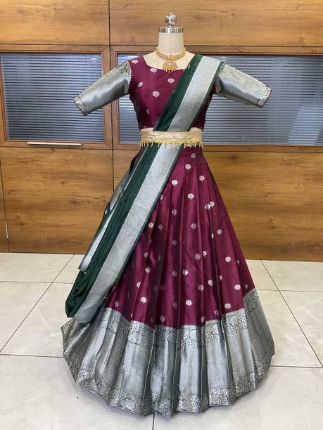 Self Design Semi Stitched Lehenga Choli Price in India