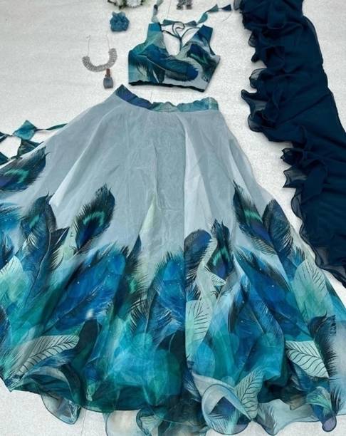 DHAANUFASHION Printed Semi Stitched Lehenga Choli - Image 3