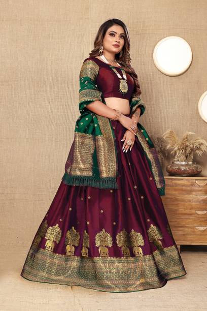 zengry Embellished Semi Stitched Lehenga Choli - Buy zengry Embellished Semi Stitched Lehenga Choli Online at Best Prices in India | galgota.in - Image 3