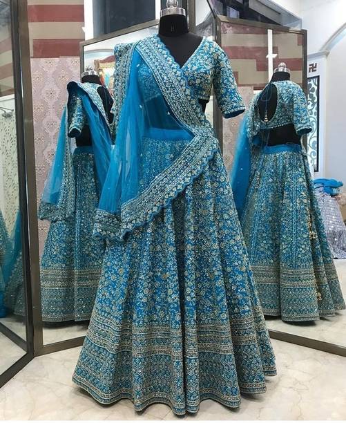 rujave Embroidered Semi Stitched Lehenga Choli - Image 2