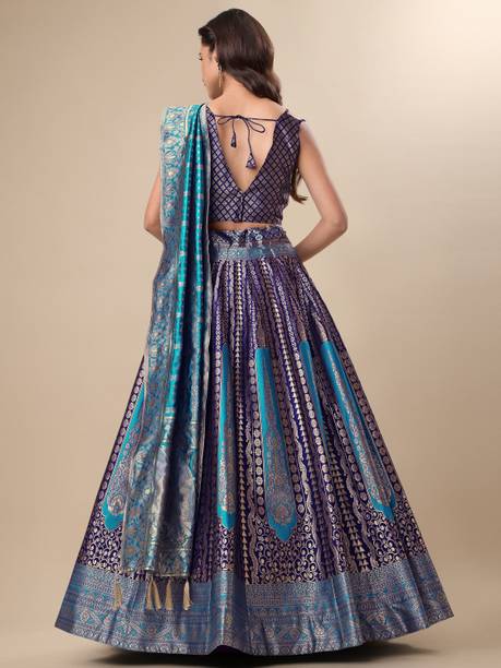 PURVAJA Embellished Semi Stitched Lehenga Choli - Image 2