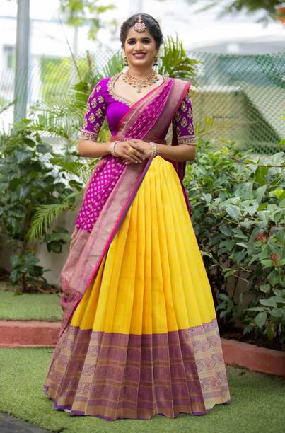 Fabcartz Self Design Semi Stitched Lehenga Choli