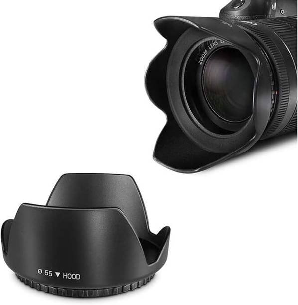 SUPERNIC 55mm Lens Hood Compatible with Nikon D3400 D3500 D5500 D5600 D7500 DSLR  Lens Hood