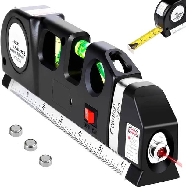 Yugam Laser Level with Measuring Tape Laser Level Pro 3-in-1 Spirit Level with Measuring Scale Magnetic Line Leve Non-magnetic Carpenter's Level