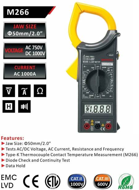 BALRAMA DM6266 Big Display High-Quality Electronic Clamp Meter Digital Multimeter