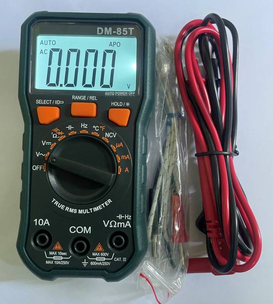 HTY HTC DM85T 3? Digit 6000 Counts_ Multimeter with Backlight, True RMS, 6000 Count, Torch Function, Duty cycle test, NCV, Non-magnetic Electronic Level