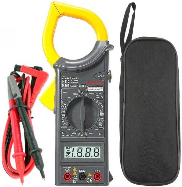 Divinext M266 New Arrival with Anti Drop Handle Digital Clamp Meter M-266 Handheld Multimeter AC/DC Voltage, AC Current, Resistance Tester, Buzzer & Data Hold Retention, Continuity Tester, Insulation Tester, Ohm, 261 Option, Full Overload Protection, Low Battery Indication & Over-range Indication Electrical Measuring Tool High Quality Clip-on Meter Ammeter Voltmeter MASTECH M266 Digital Clamp Meter M-266 Mastech Tong Tester Magnetic Electronic Level