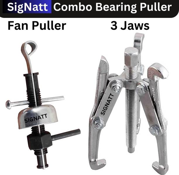 SIGNATT Bearing Puller Tools Combo Set,3 Jaws Bearing Puller & 2in1 Fan Bearing Puller Lever Tool