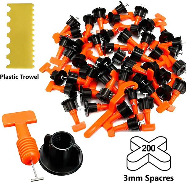 SUNELITE 100 PCS Tile Leveling System Jack With Tiles Spacers 3mm Lever Tool