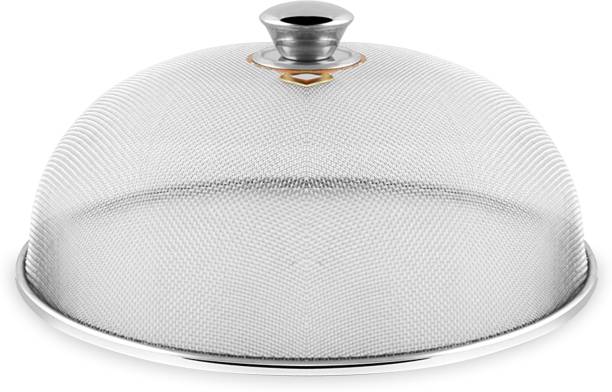 PRABHA Stainless Steel 1 PC Silver Net Dish Cover Multipurpose Mesh Dome Food Cover 10 inch Lid