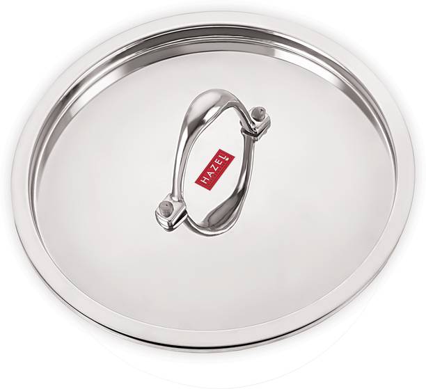 HAZEL Stainless Steel Plain Lid With Handle, 20 cm 7.87 inch Lid, Pack of 1