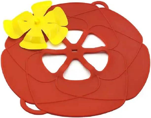 ShriBajrangi Flower-Shaped Silicone Lid for Pots and Pans 12 inch Lid Set, Pack of 1
