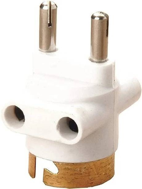 ZOREZA 2 Pin Bulb Holder Parallel Adapter with Plug and Light Socket Plastic, Copper Light Socket