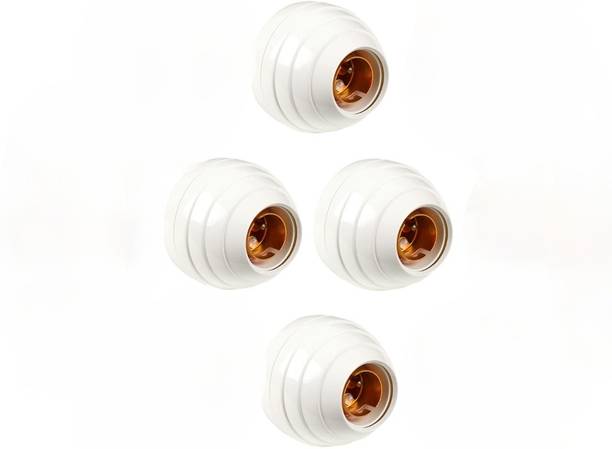 CONA Pearl Batten Holder with OBR, White -|OBR Batten Holder|Bulb Holder Plastic Light Socket