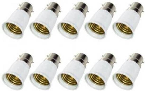 MOONZA B22 to E27 Fitting Extender Holder Energy Saving Lamp Edison Screw LED Bulb Base Socket Converter Adapter Plastic Light Socket Plastic Light Socket