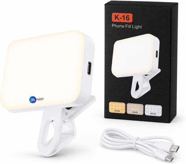 Maizic Smarthome LED Pocket Video Light, Dimmable 3200K-6500K, Rechargeable Type-C Flash