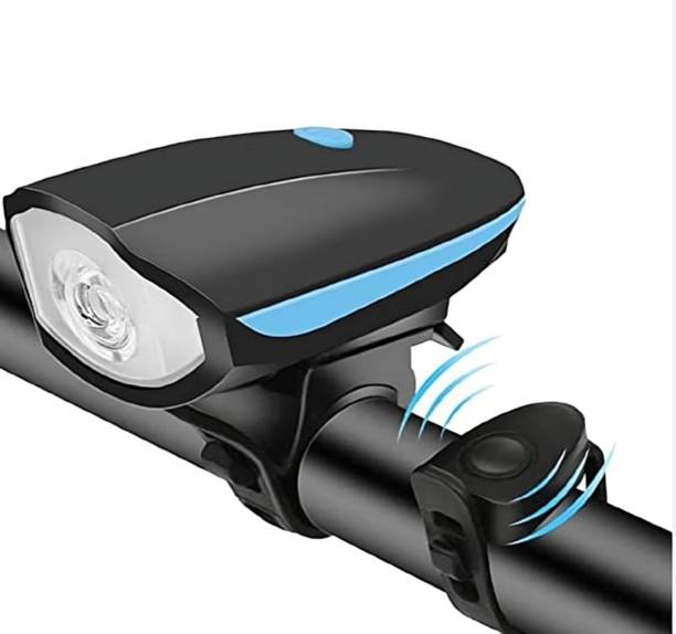 BLACKBELL USB Rechargeable Bicycle Light 140 Db Horn with 300 Lumens Light 3 Modes (Blue) LED Front Light