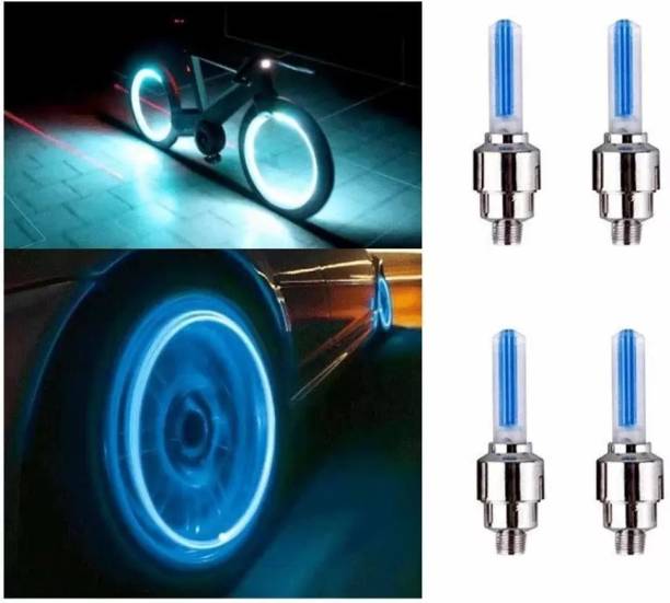 ABC AMOL BICYCLE COMPONENTS Cycle Tyre Valve Light LED Wheel Reflectors