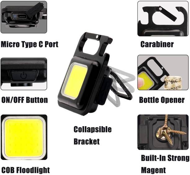 Kishore Collections Multifunction Keychain Light with B...