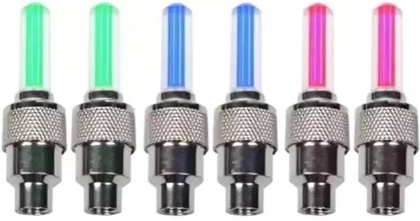 BLACKBELL Cycle Tyre Valve Light Bike Wheel Valve Light LED Wheel Reflectors RGB Color 6pc LED Wheel Reflectors