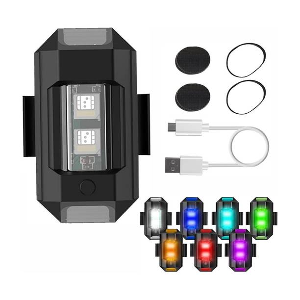 Onbicle Universal Safety Small Light 7 Colors, 30 Modes, Cycle Helmet Bicycle Motorbike LED Rear Break Light