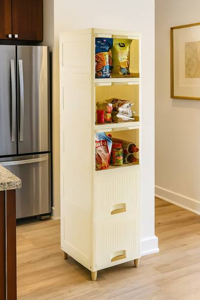 MAXTID 5 layer wooden storage cabinet white Plastic Free Standing Cabinet