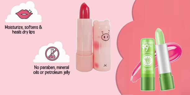 Sheny BEST ALL IN ONE LIP SOLUTION FOR LIP BALM , DRY LIPS (6 G ) PACK OF-2 FRUITS